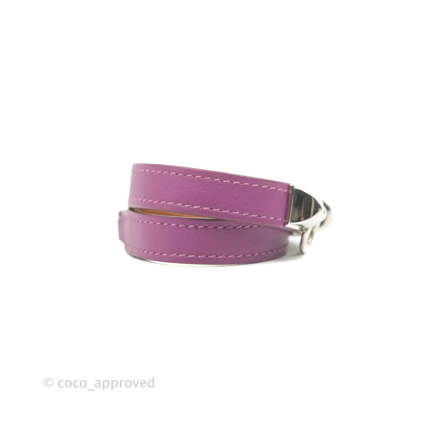 Hermès Rivale Double Tour Bracelet Purple Palladium Hardware