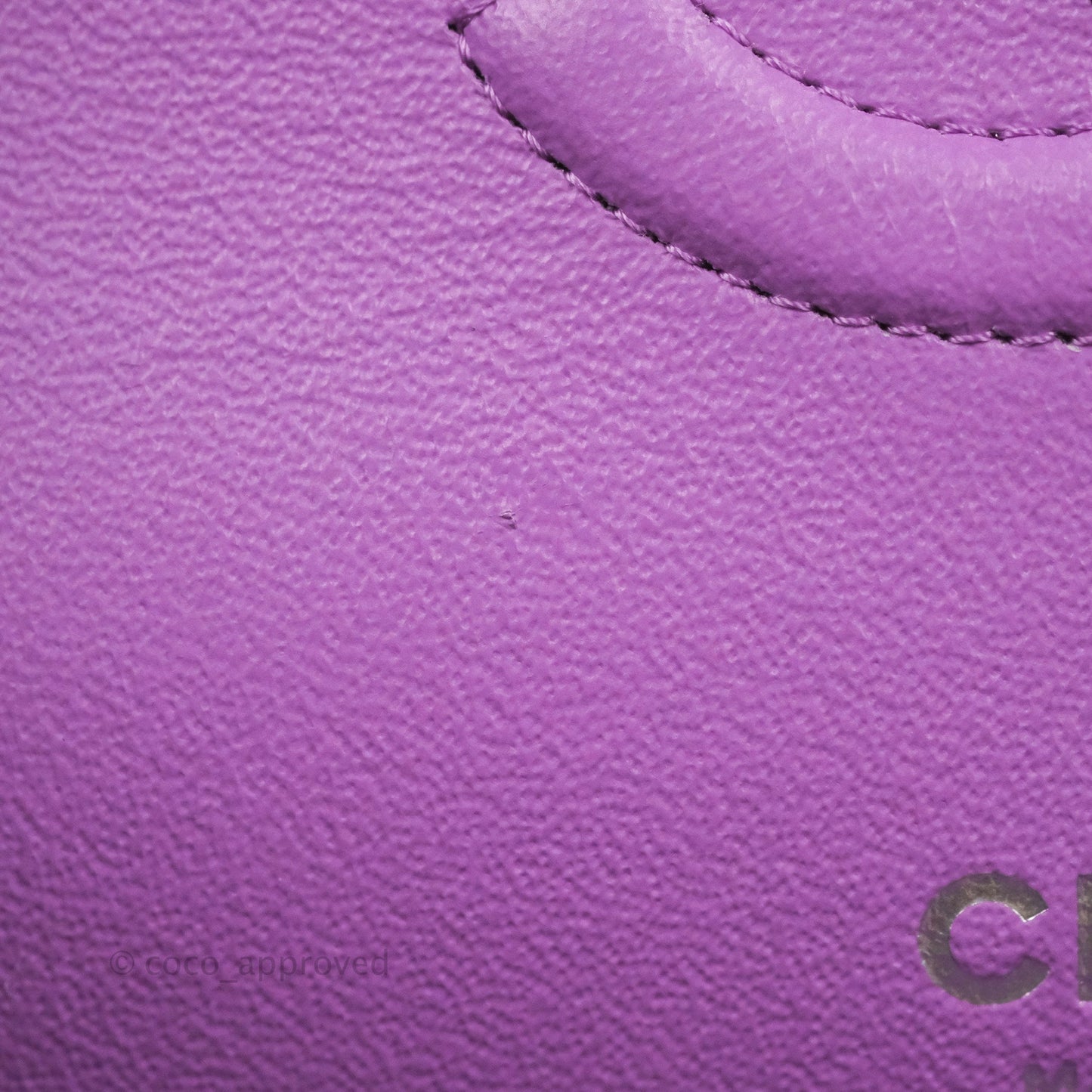 Chanel Classic M/L Medium Flap Quilted Purple Lambskin Silver Hardware 20C