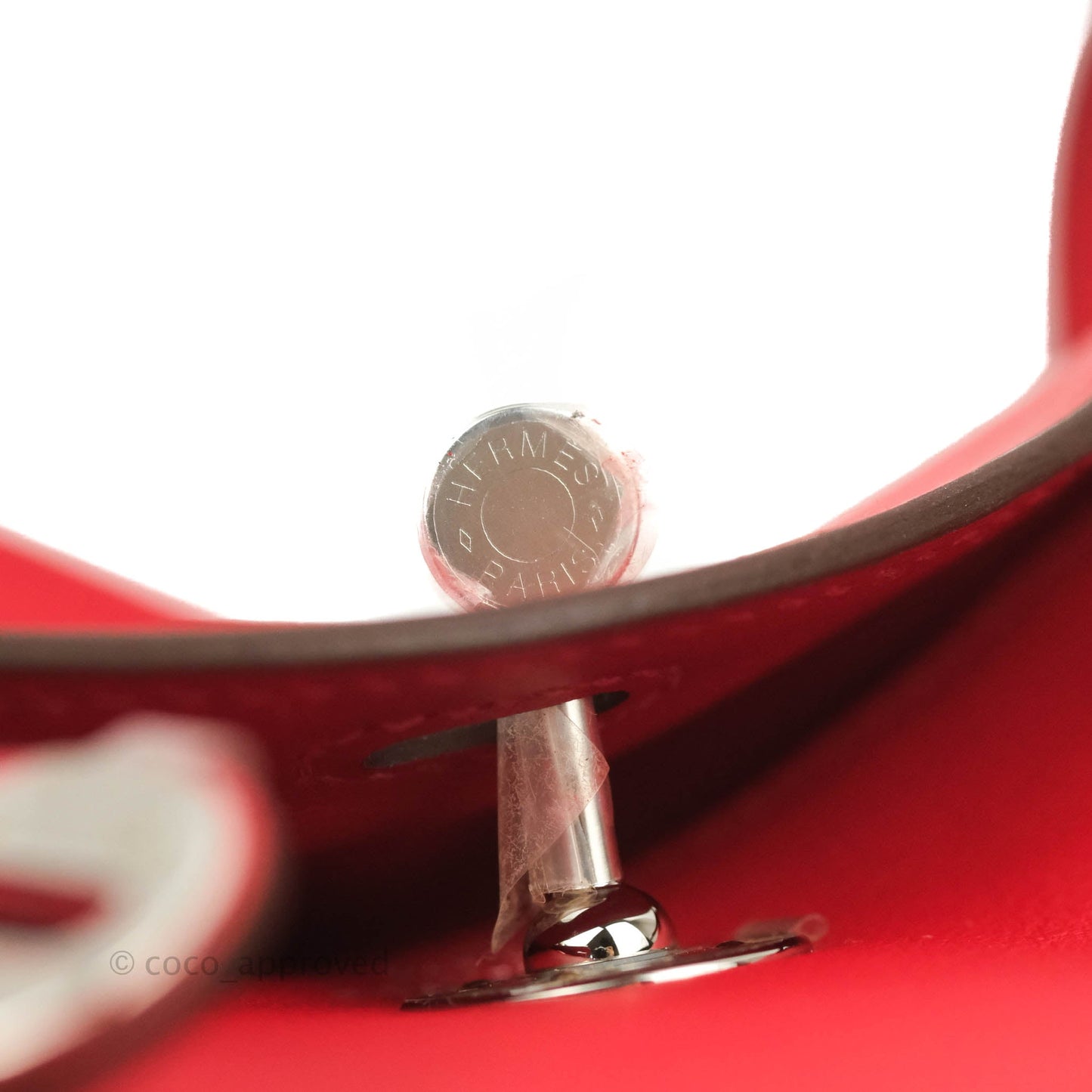 Hermès Mini Lindy 20 Red Swift Palladium Hardware