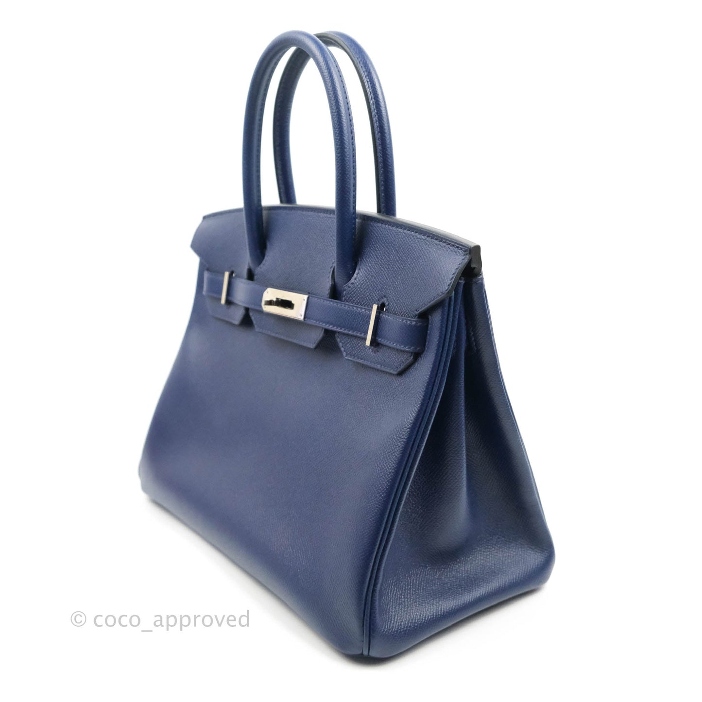 Hermès Birkin 30 Blue Sapphire Epsom Palladium Hardware