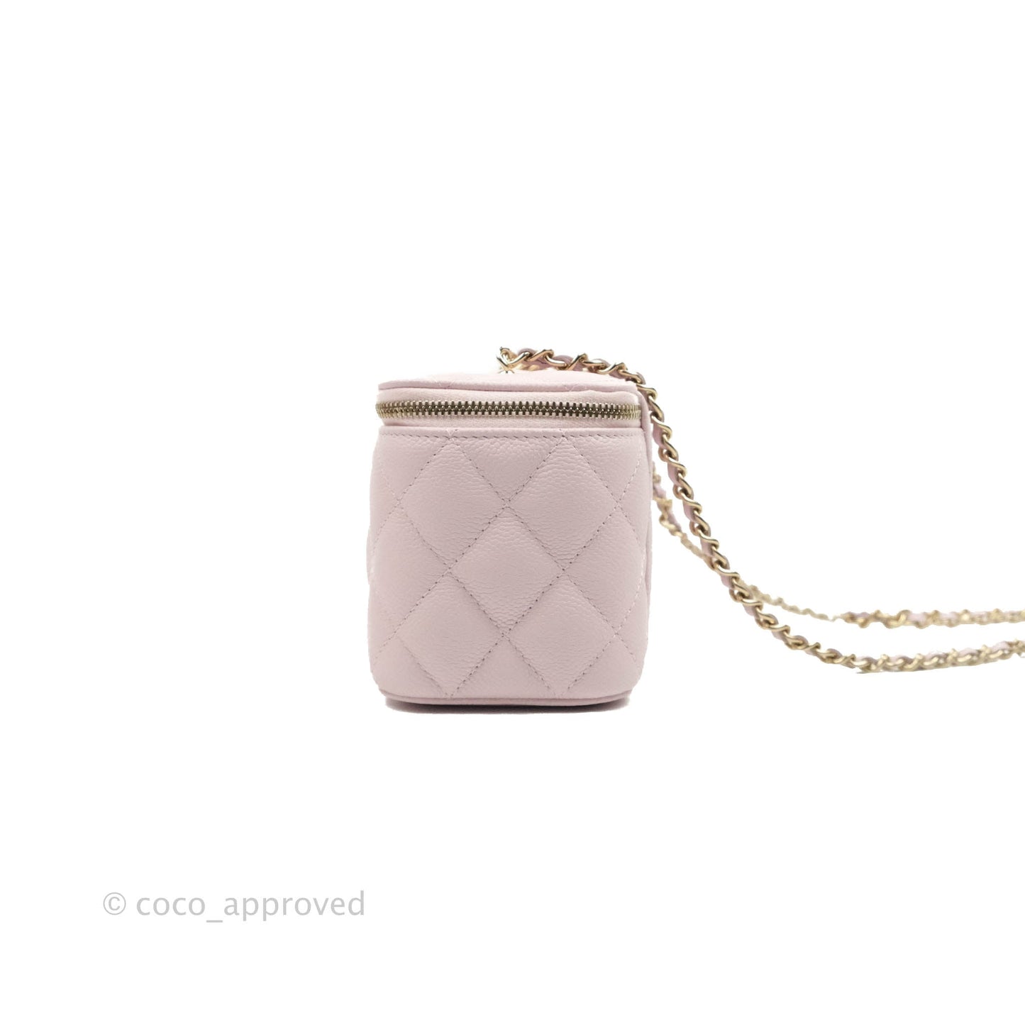 Chanel Vanity with CC Chain Light Pink Caviar Gold Hardware