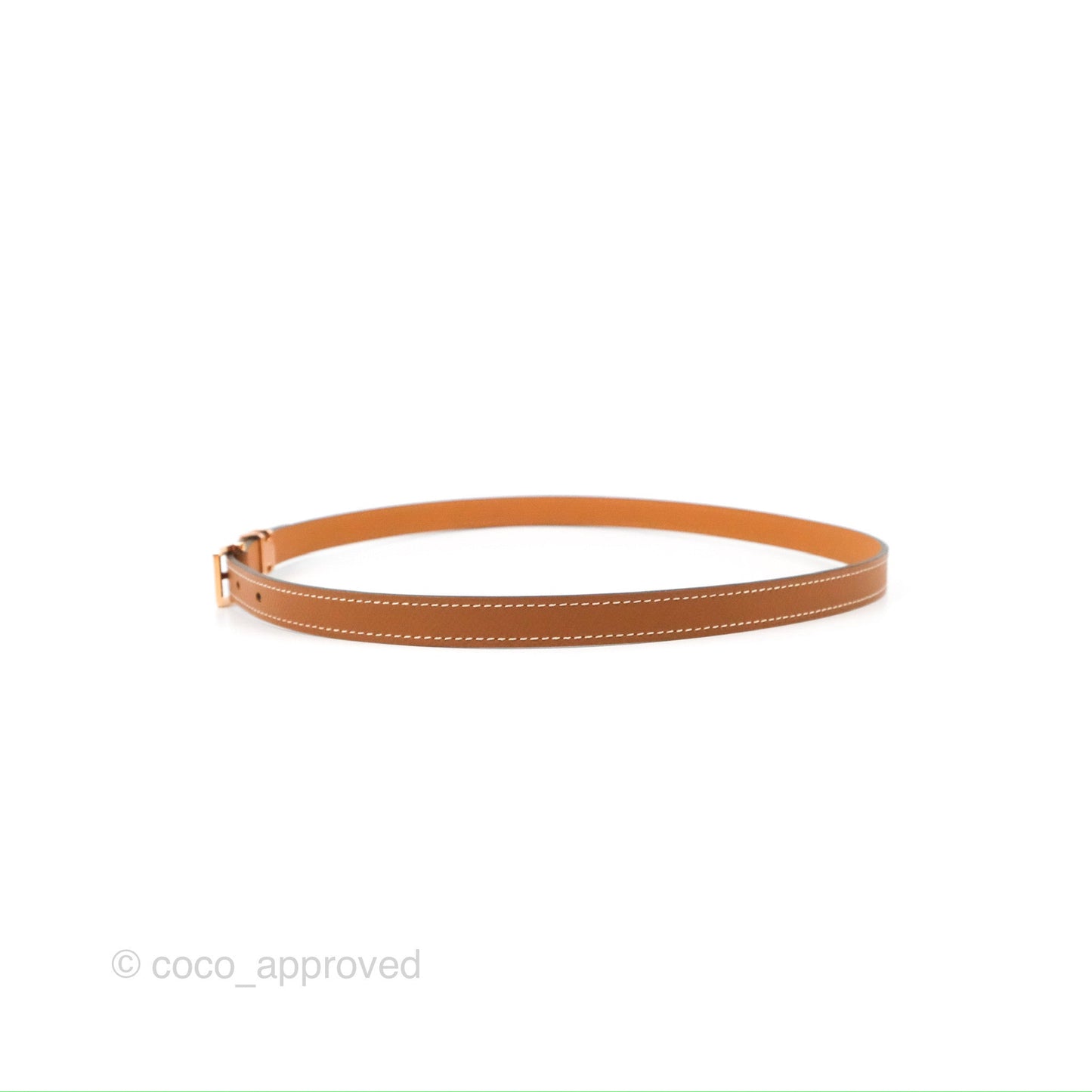 Hermes Pop H 15 Belt Gold Epsom Rose Gold Hardware