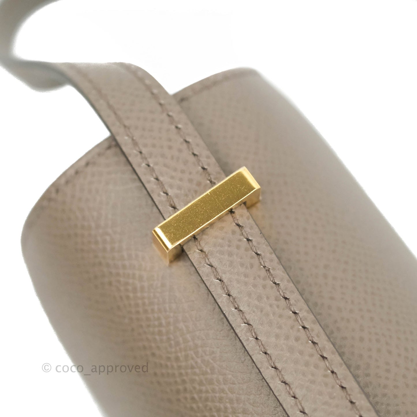 Hermès Constance Mini 18cm 8F Gris Etain Epsom Gold Hardware