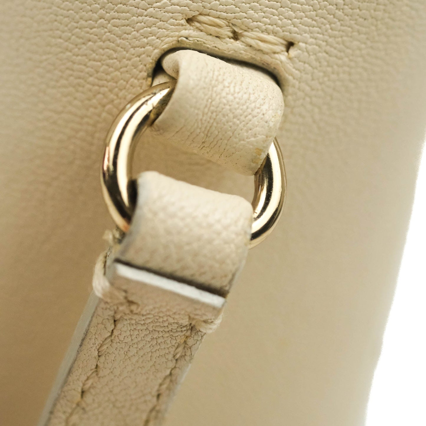 Chanel Flat Quilted Mini Flap Bag Ivory Calfskin Gold Hardware
