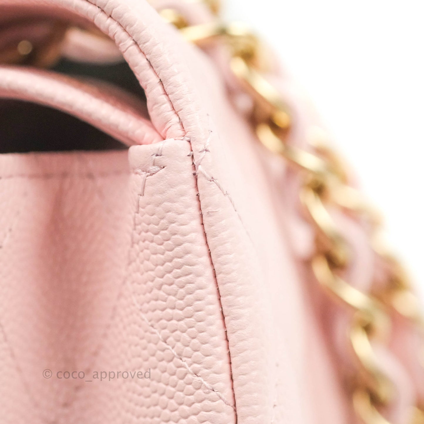 Chanel Classic M/L Medium Flap Quilted Pink Caviar Gold Hardware 22S