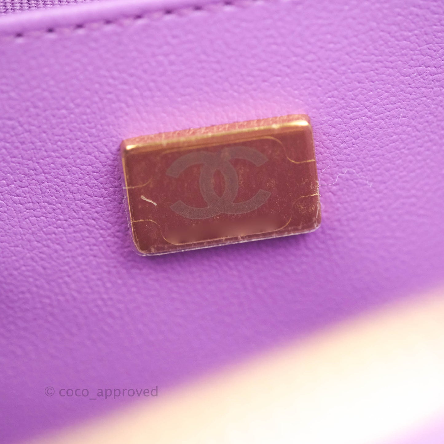 Chanel Large Heart Bag Purple Lambskin Gold Hardware 22S