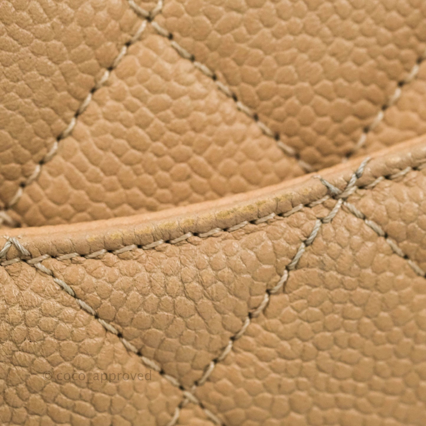 Chanel Quilted Medium CC Filigree Flap Beige Black Caviar