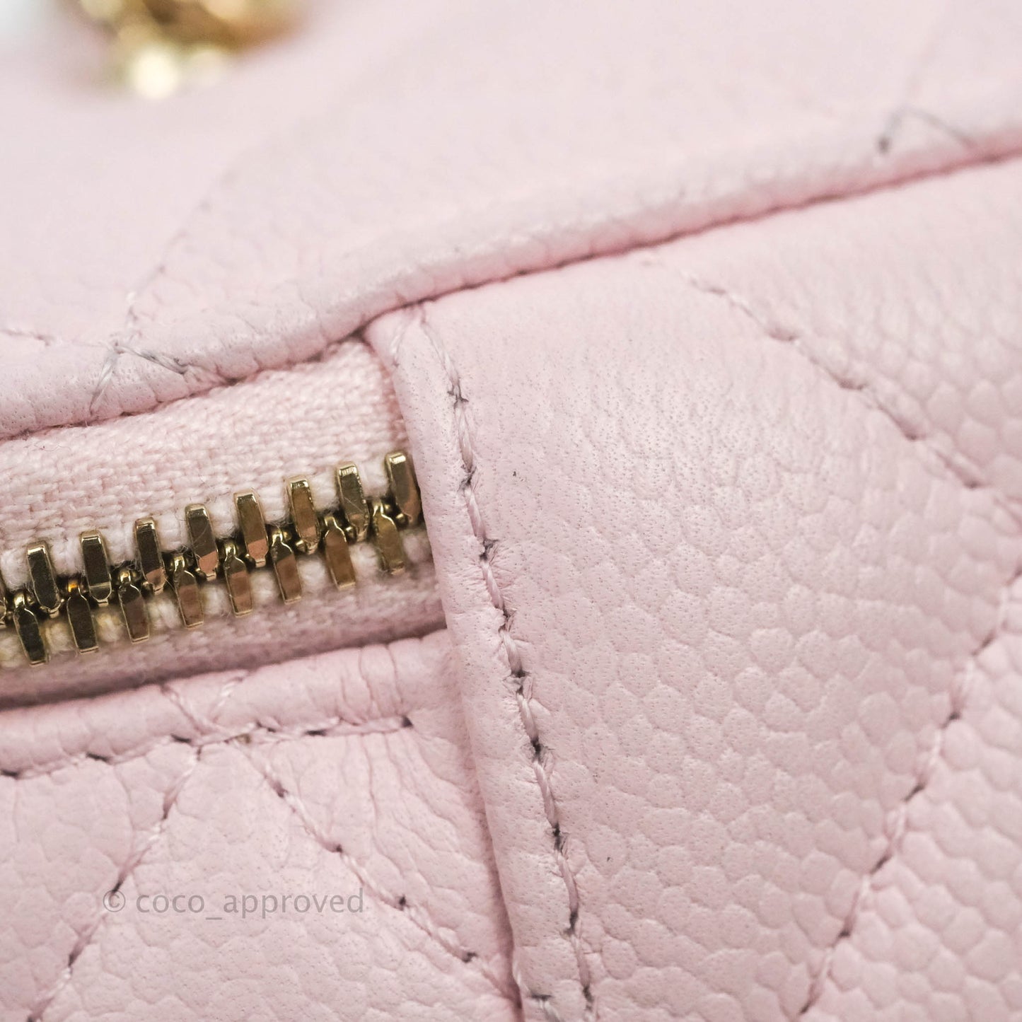 Chanel Vanity with CC Chain Light Pink Caviar Gold Hardware