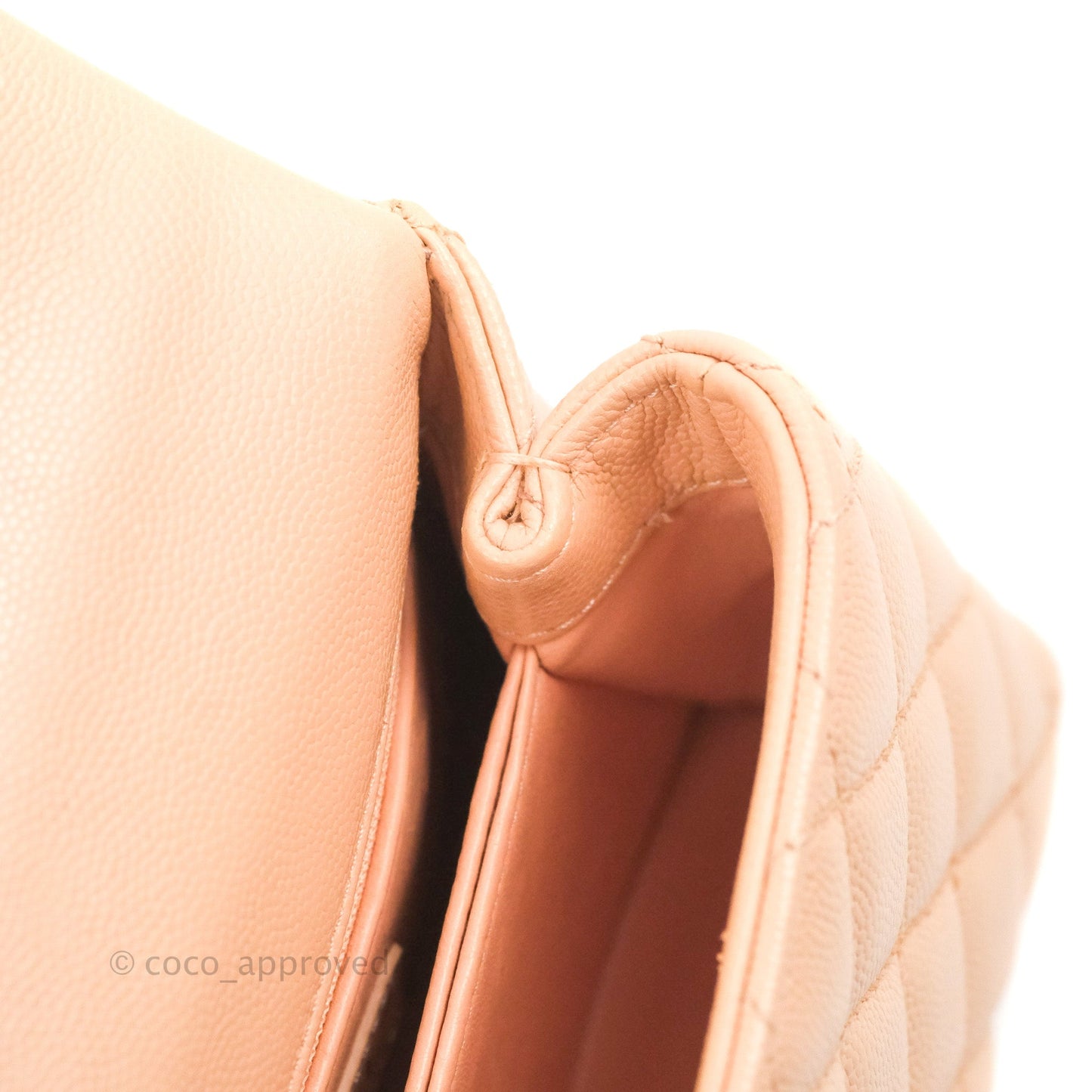 Chanel Mini Coco Handle Quilted Light Pink Caviar Gold Hardware