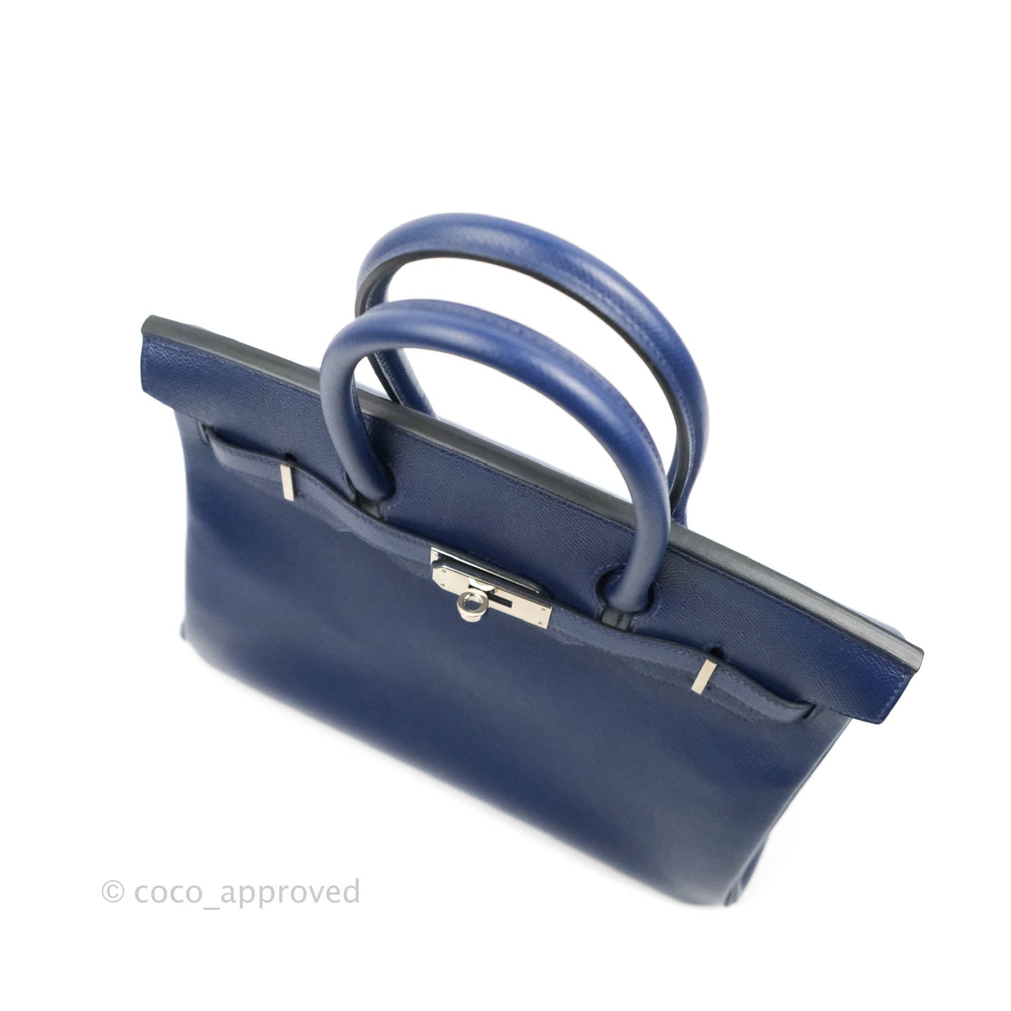 Hermès Birkin 30 Blue Sapphire Epsom Palladium Hardware