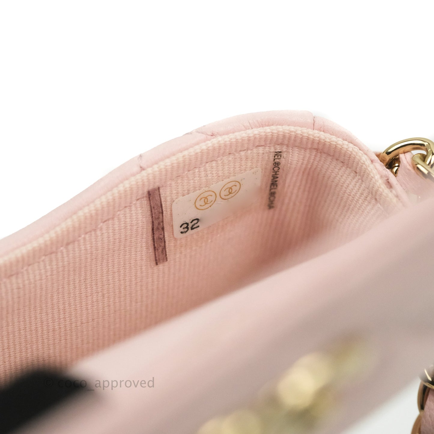 Chanel Mini Clutch With Chain Pink Lambskin Gold Hardware