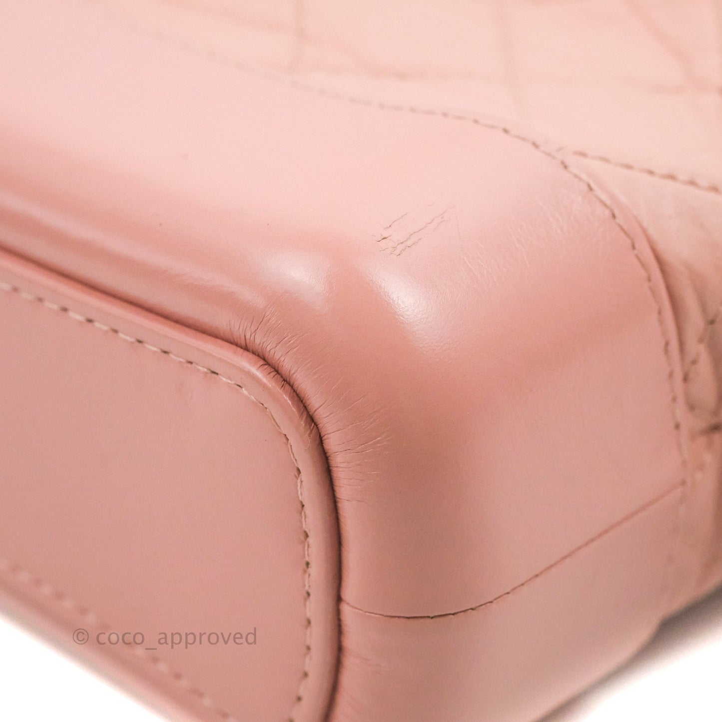 Chanel Quilted Small Gabrielle Hobo Pink Aged Calfskin