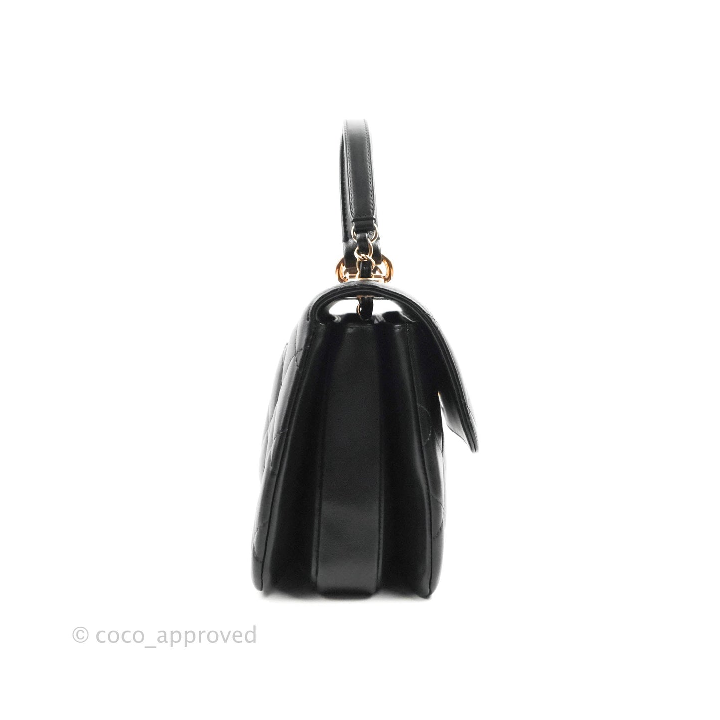 Chanel Small Trendy CC Black Lambskin Rose Gold Hardware 22C