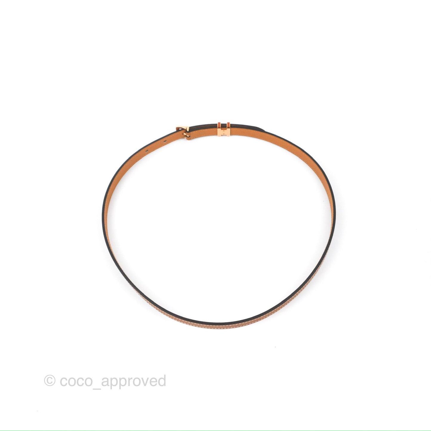 Hermes Pop H 15 Belt Gold Epsom Rose Gold Hardware