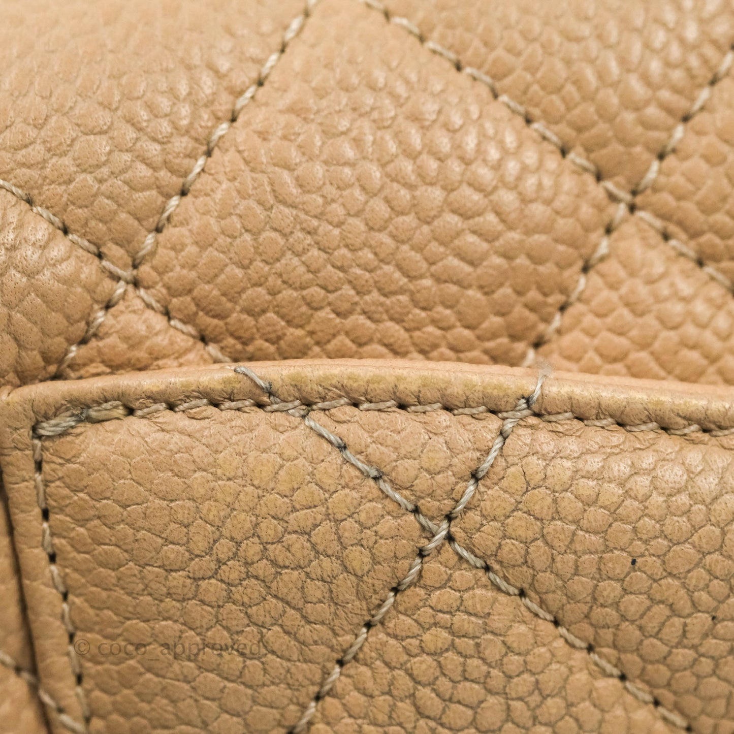 Chanel Quilted Medium CC Filigree Flap Beige Black Caviar