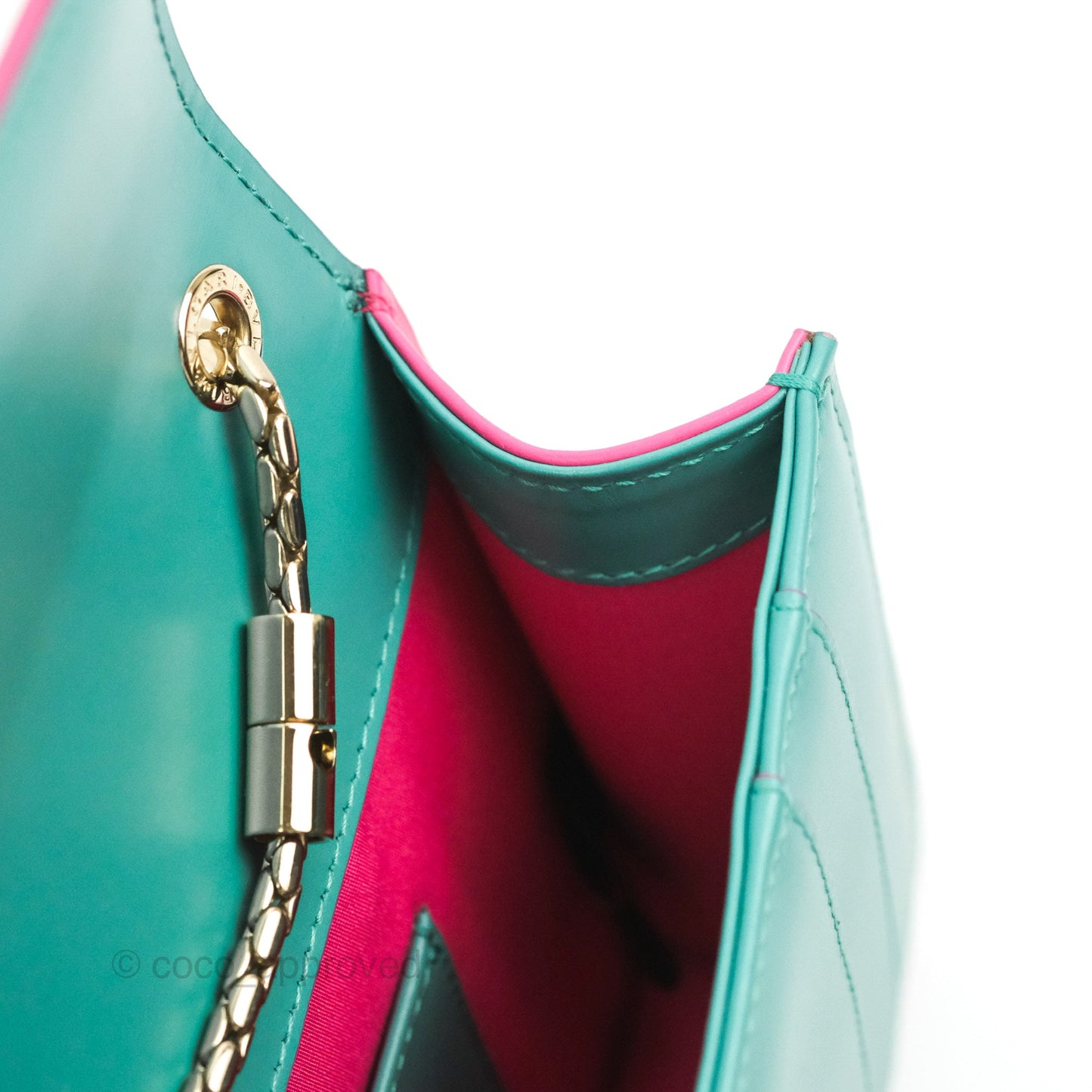 Bvlgari Serpenti Forever Small Crossbody Bag Green Gold Hardware