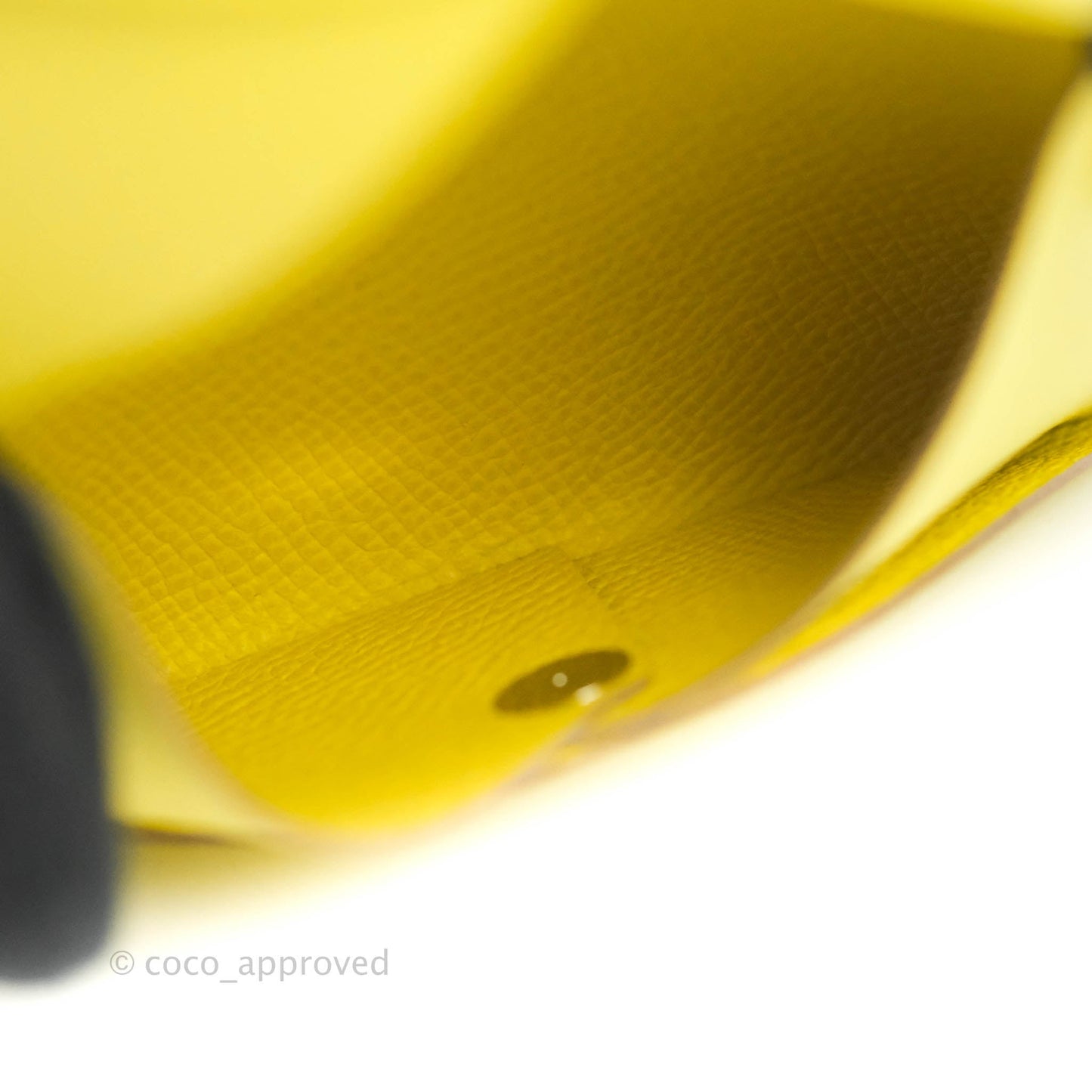 Hermès Calvi Card Holder Epsom Yellow