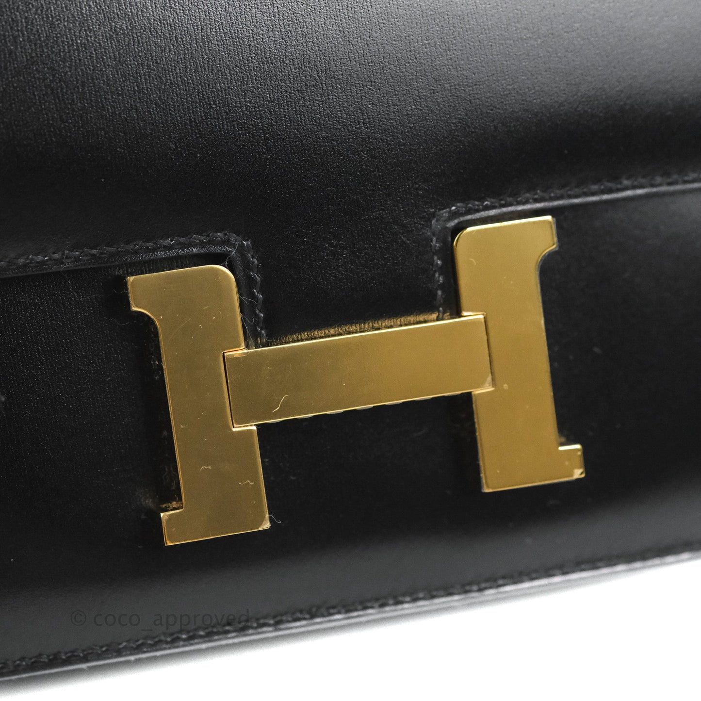 Hermès Constance Mini 18cm Black Box Leather Gold Hardware