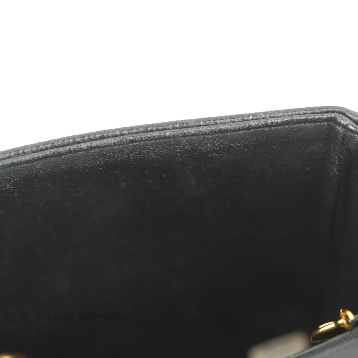 Chanel Vintage Chevron Envelope Flap Bag Black Caviar 24K Gold Hardware
