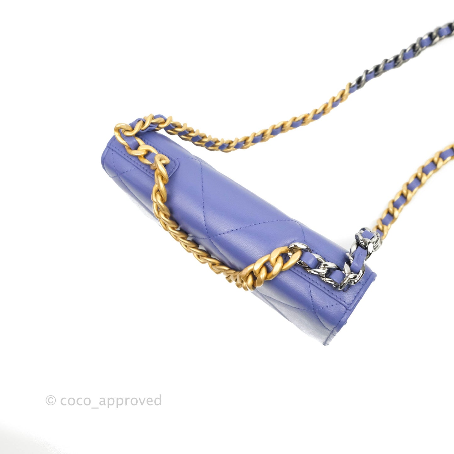 Chanel 19 Wallet on Chain WOC Very Peri Mixed Hardware