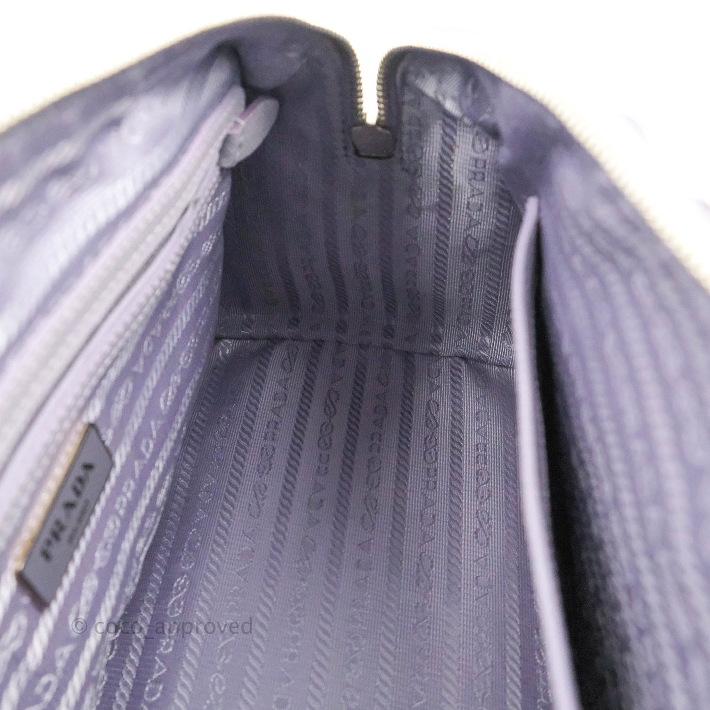 Prada Lilac Lux Convertible Boston Saffiano Leather Mini