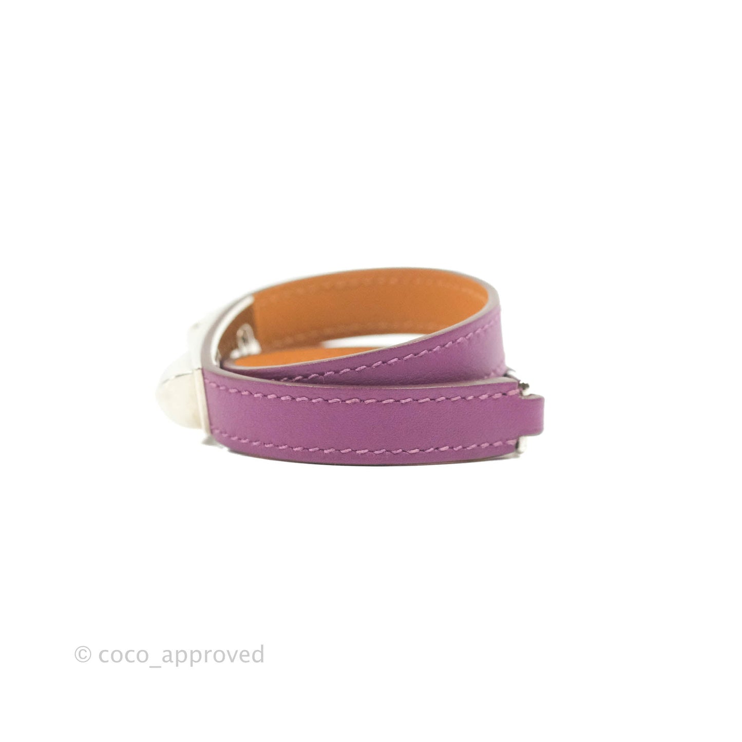 Hermès Rivale Double Tour Bracelet Purple Palladium Hardware