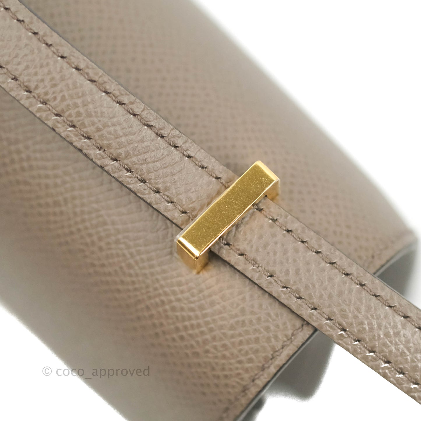 Hermès Constance Mini 18cm 8F Gris Etain Epsom Gold Hardware