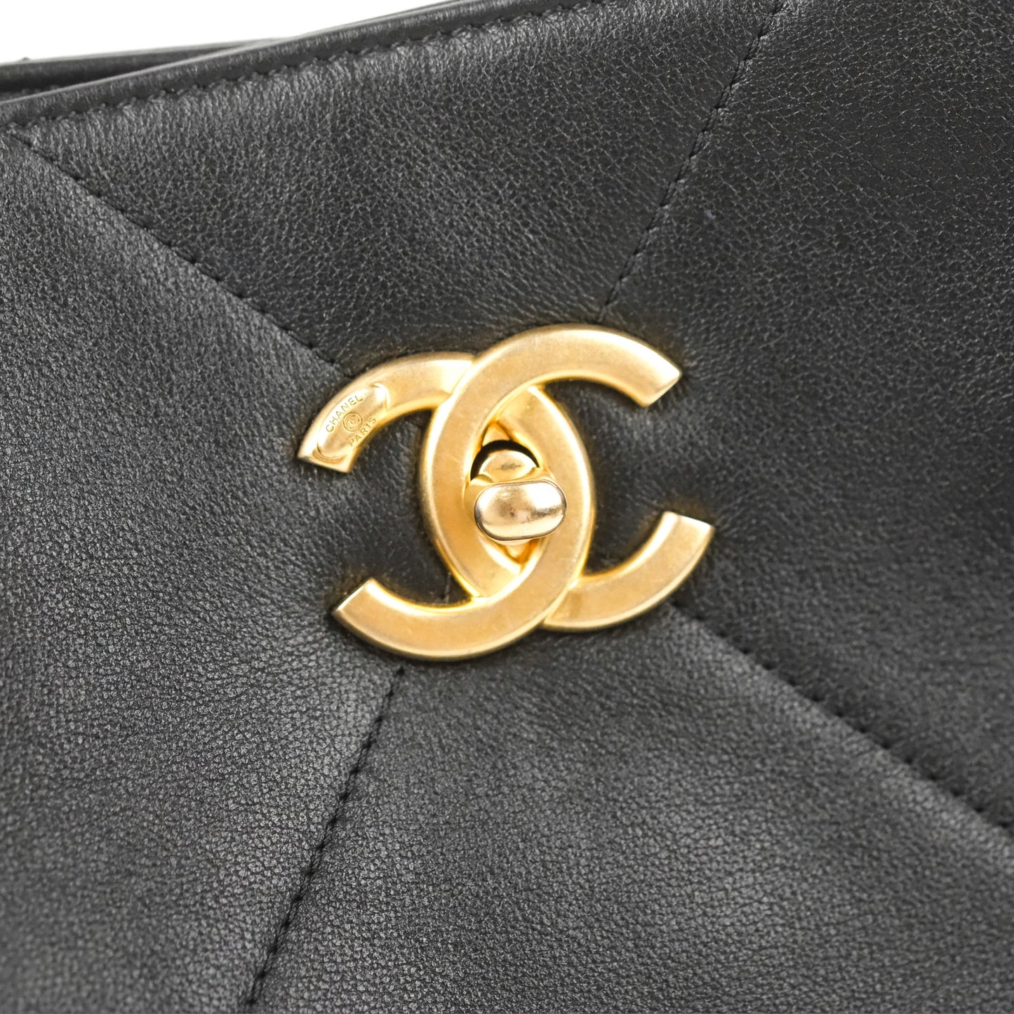 Chanel Large Stitched Easy Mood Hobo Black Calfskin