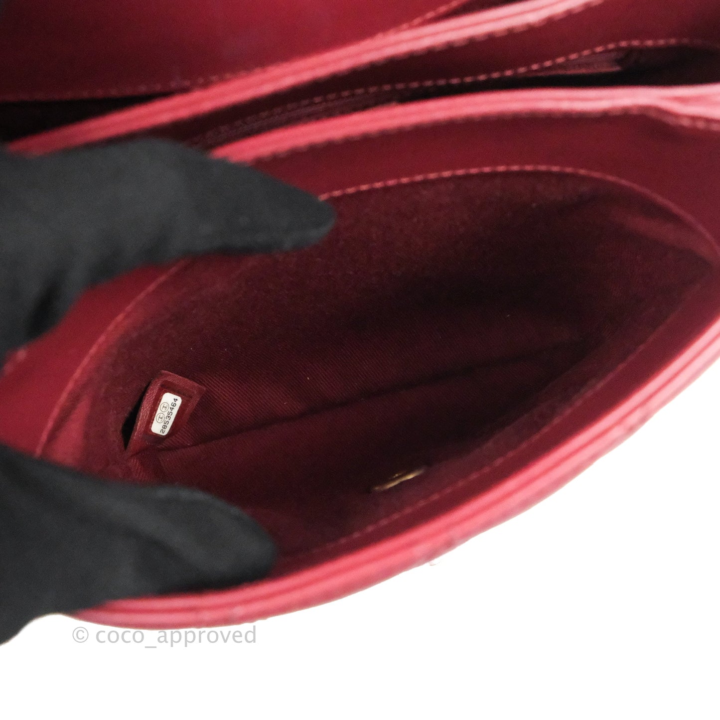 Chanel Flap Bag Dark Red Calfskin Aged Gold Hardware