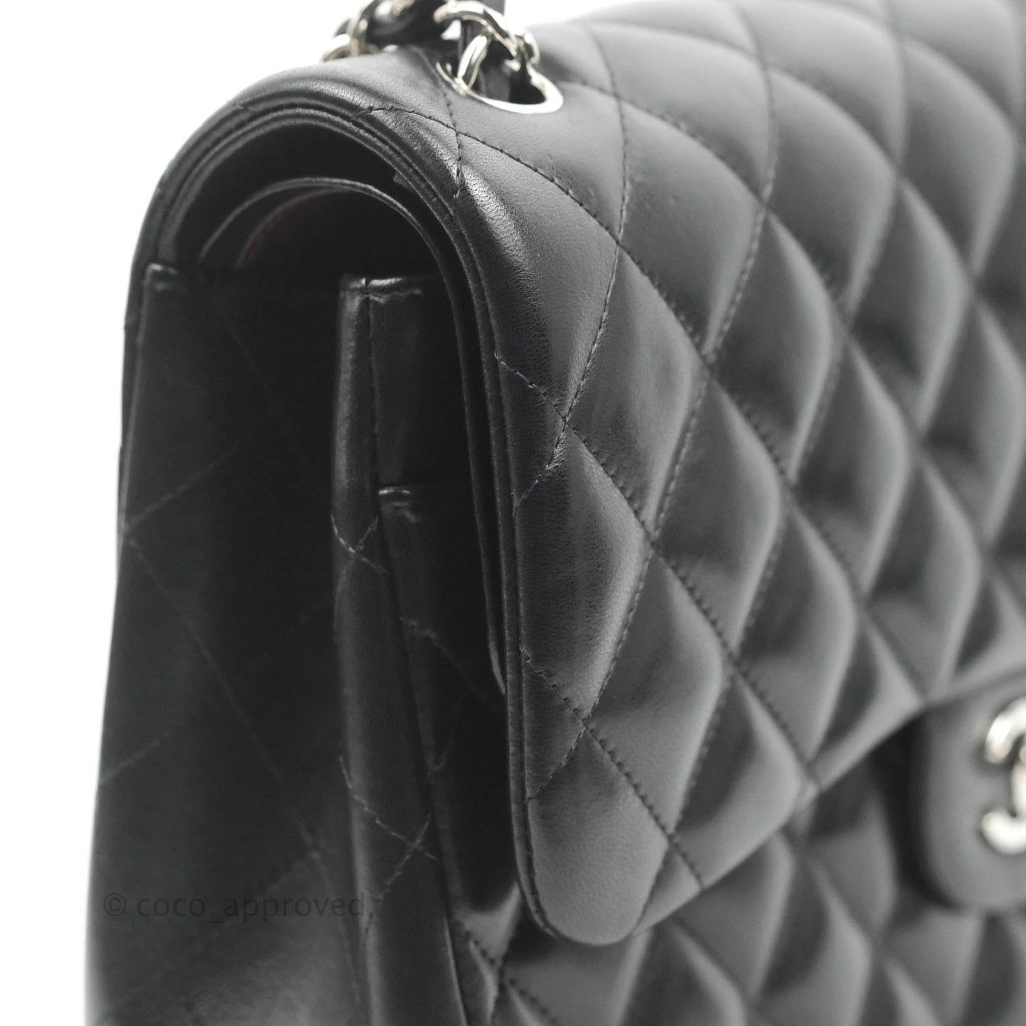 Chanel Jumbo Double Flap Black Lambskin Silver Hardware⁣⁣