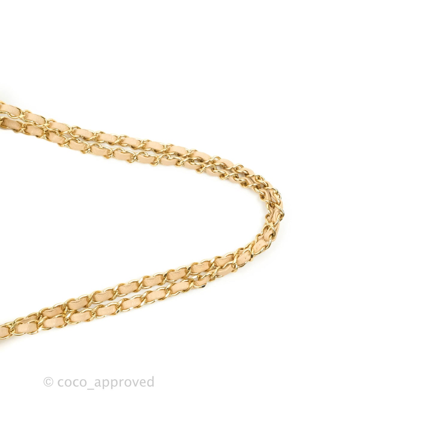 Chanel Classic M/L Medium Flap Quilted Beige Caviar Gold Hardware