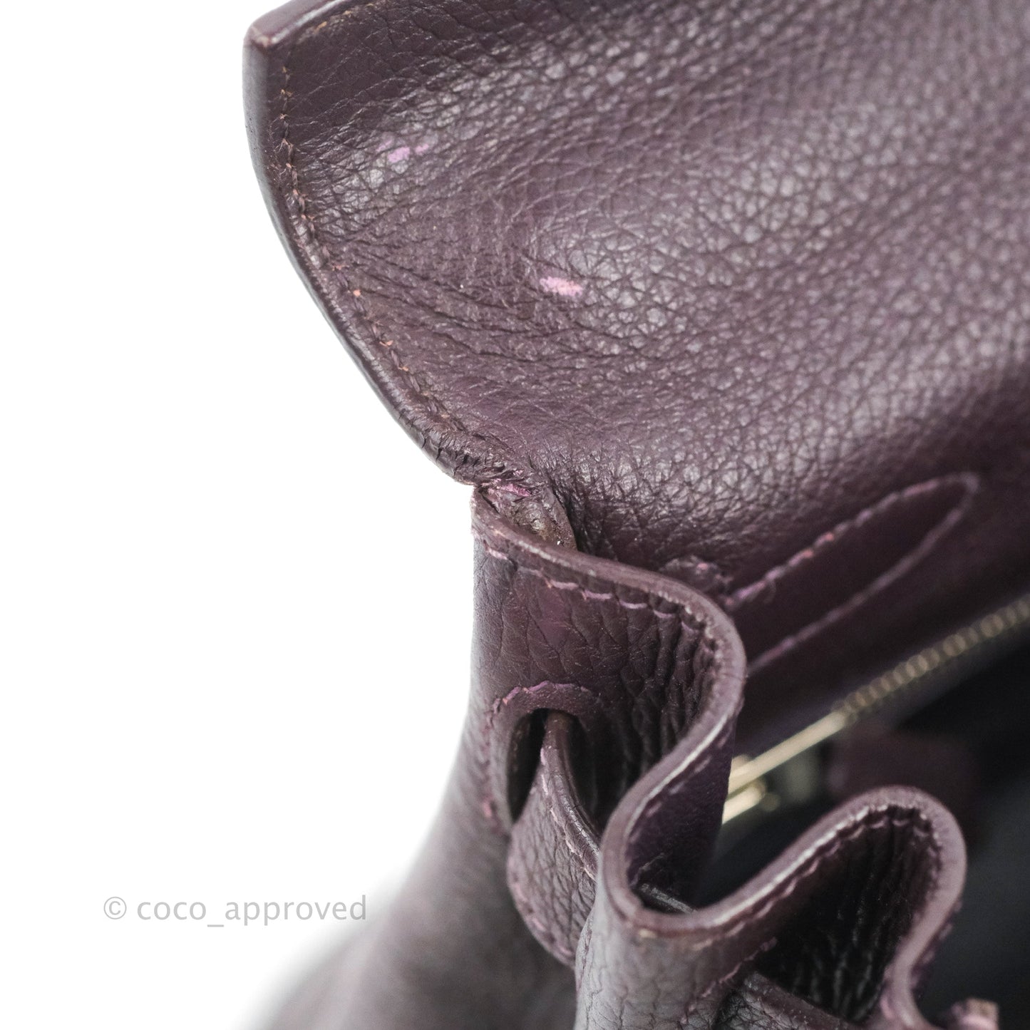 Hermès Retourne Kelly 28 Raisin TPM Palladium Hardware