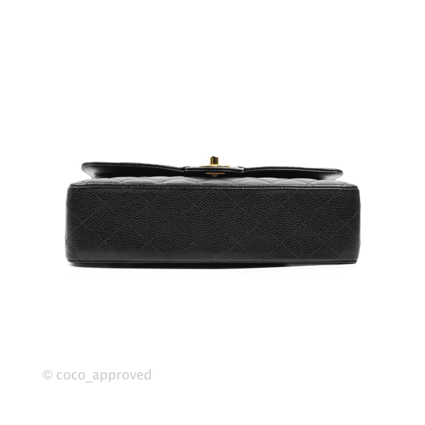 Chanel Medium Classic Quilted Flap Black Caviar Gold Hardware