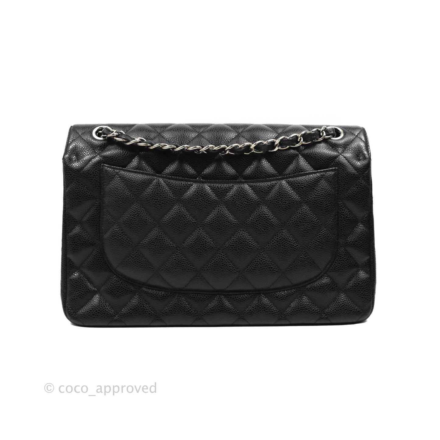 Chanel Classic Jumbo Double Flap Black Caviar Silver Hardware⁣⁣