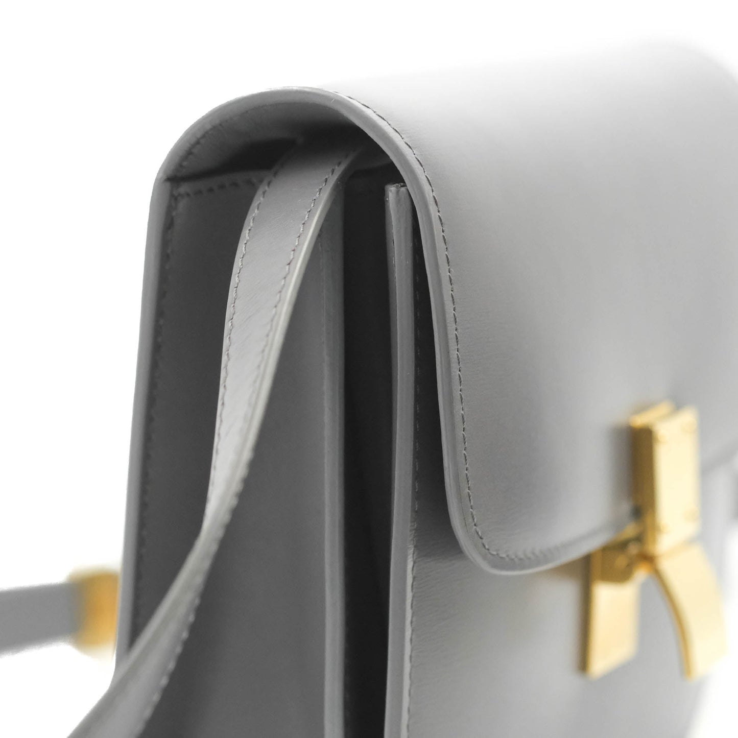 Celine Teen Classic Box Flap Light Grey Calfskin