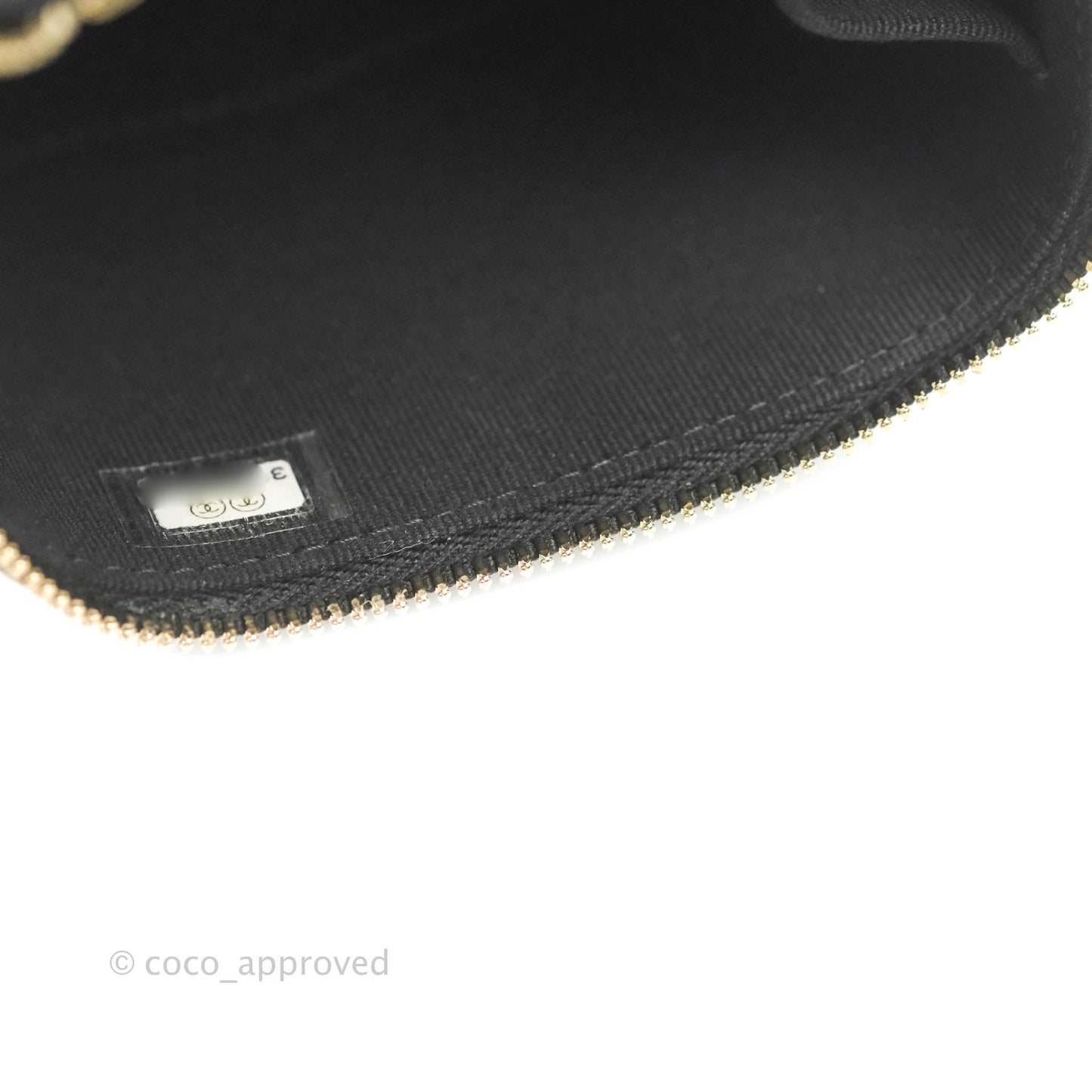 Chanel Mini Top Handle Vanity With Chain Black Lambskin Gold Hardware