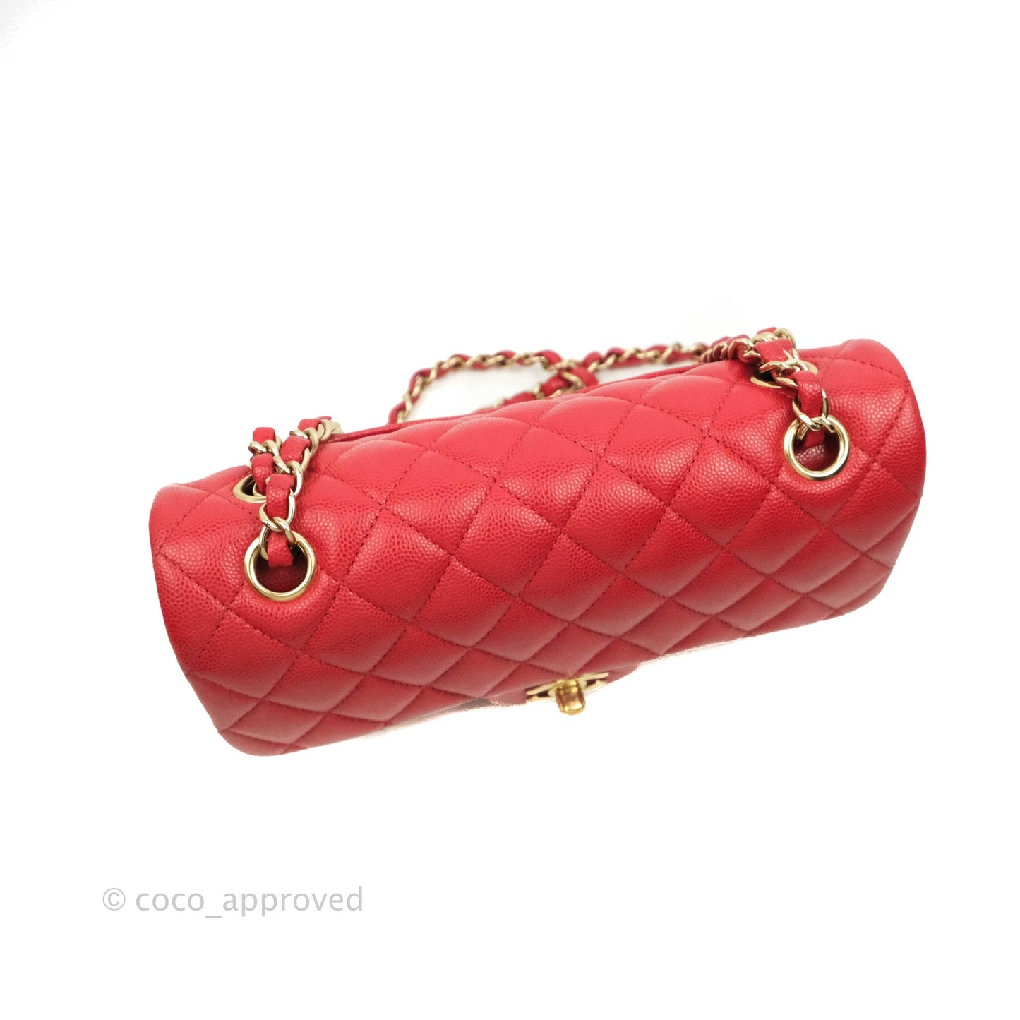 Chanel Classic Small S/M Flap Red Caviar Gold Hardware