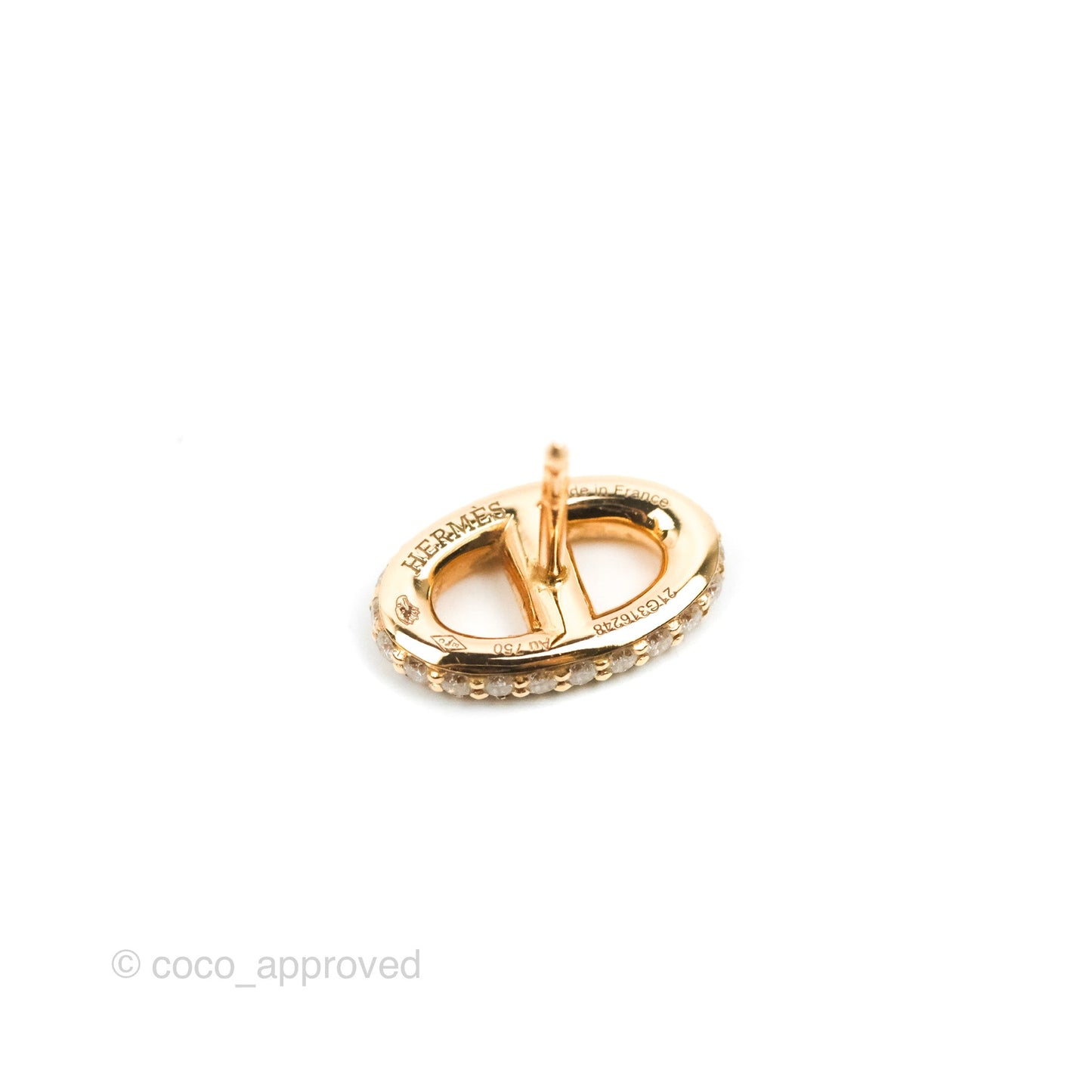 Hermes Farandole Diamonds Earrings Rose Gold