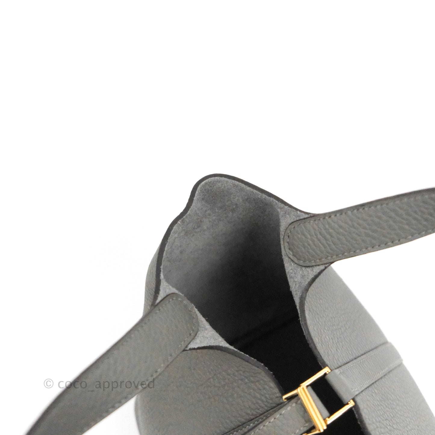 Hermès Picotin Lock 18 Gris Meyer 0L Clemence Gold Hardware