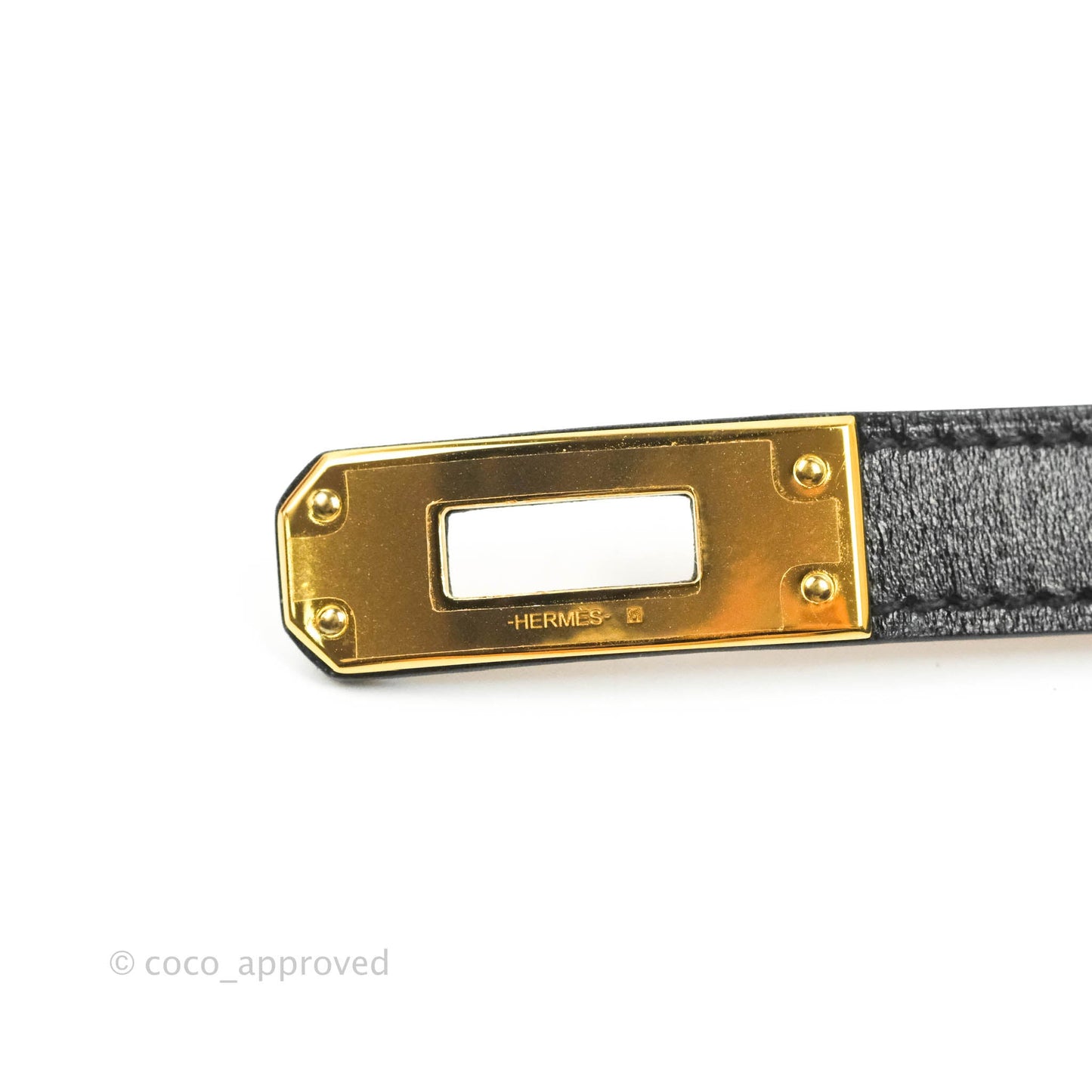Hermès Kelly Double Tour Swift Bracelet in Black Gold Hardware