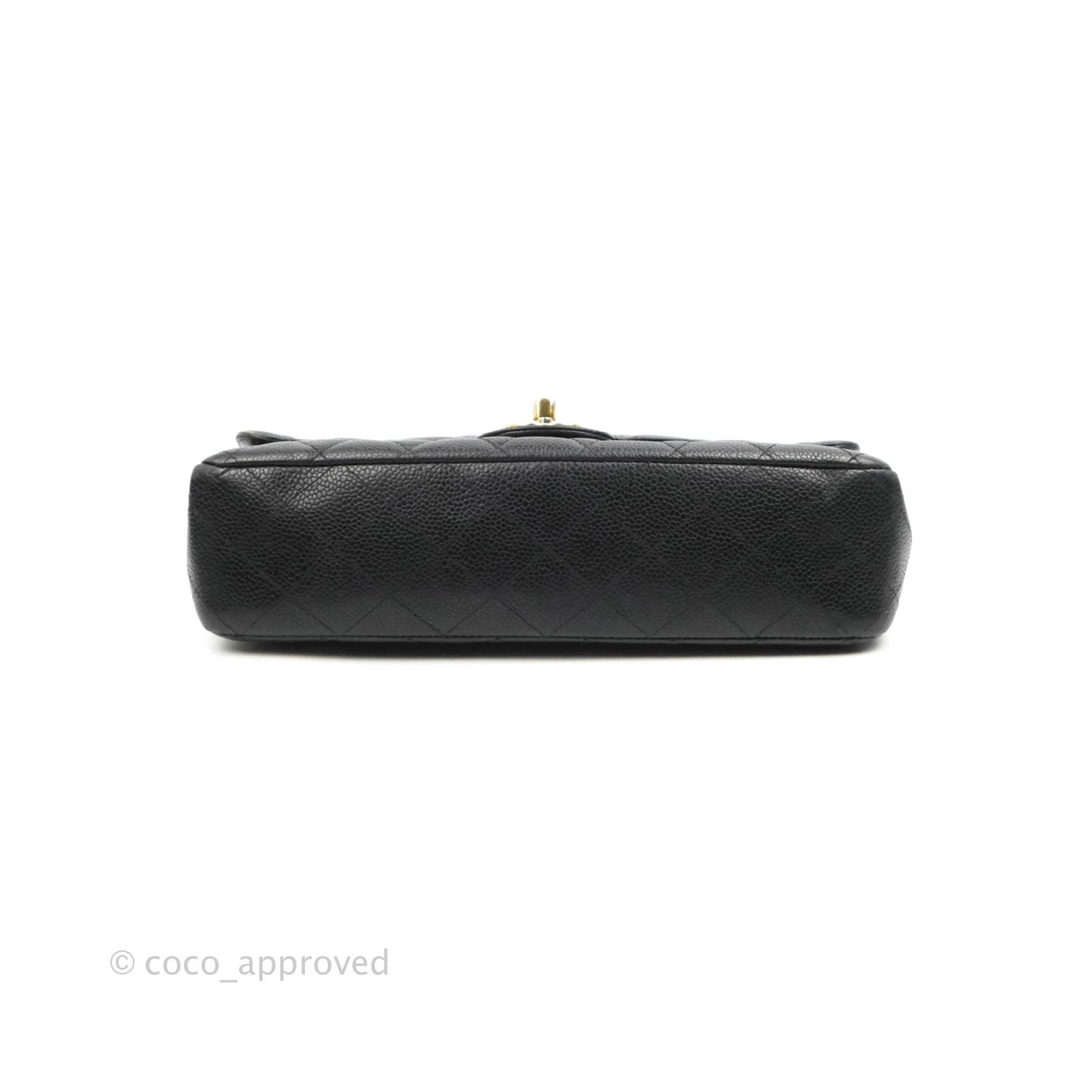 Chanel Classic M/L Medium Flap Quilted Black Caviar Gold Hardware
