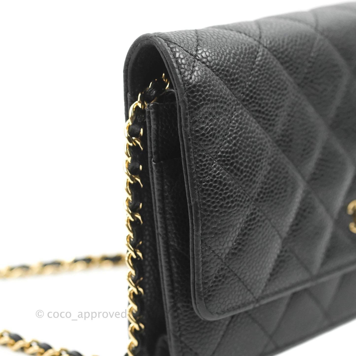 Chanel Quilted Classic WOC Black Caviar Gold Hardware