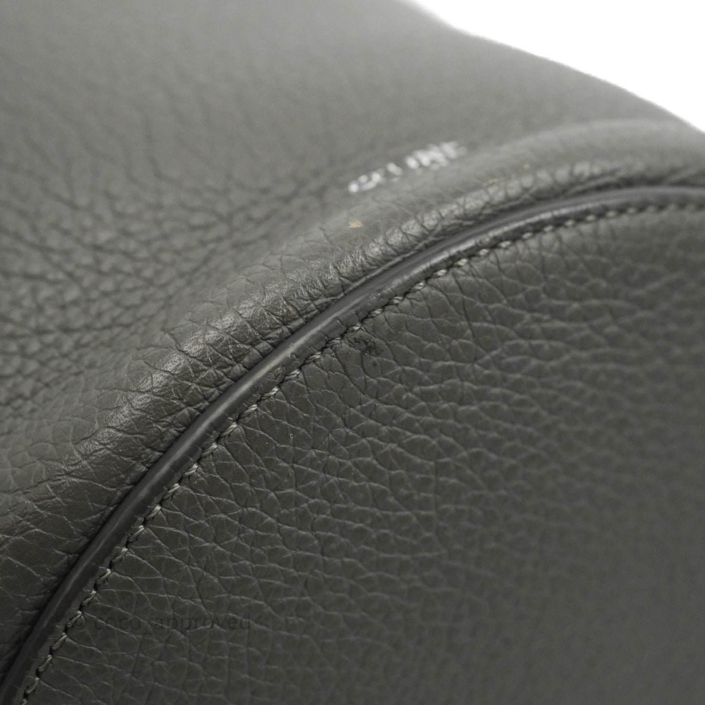 Celine Big Bag Nano Bucket Grey Grained Calfskin