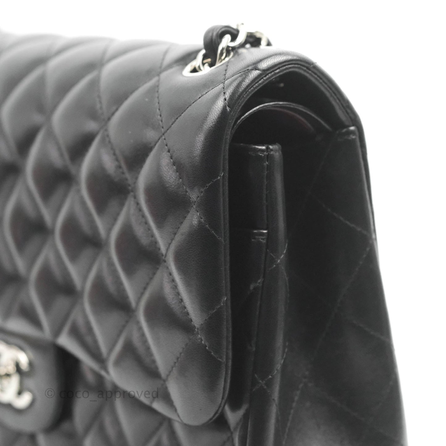 Chanel Jumbo Double Flap Black Lambskin Silver Hardware⁣⁣