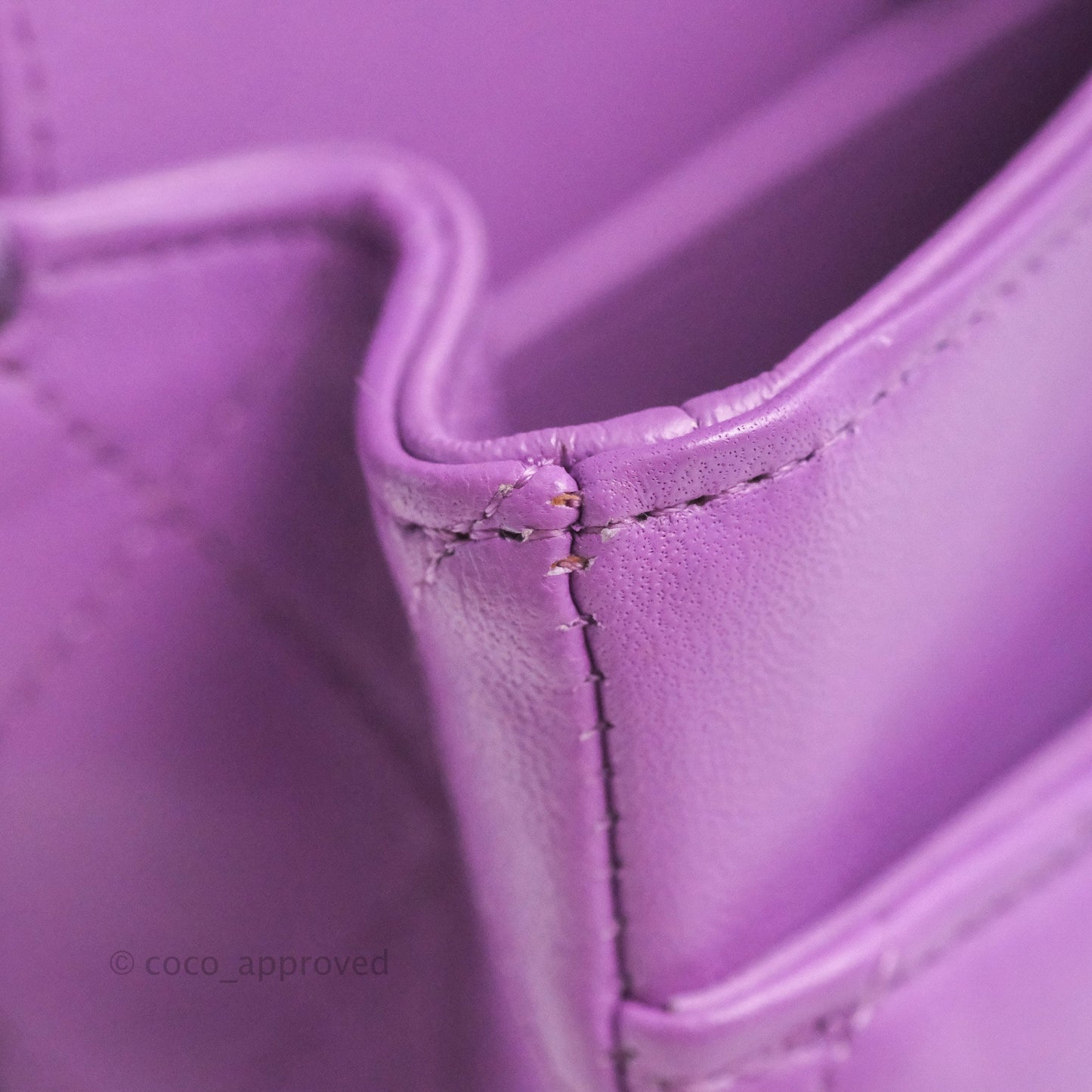 Chanel Classic M/L Medium Flap Quilted Purple Lambskin Silver Hardware 20C