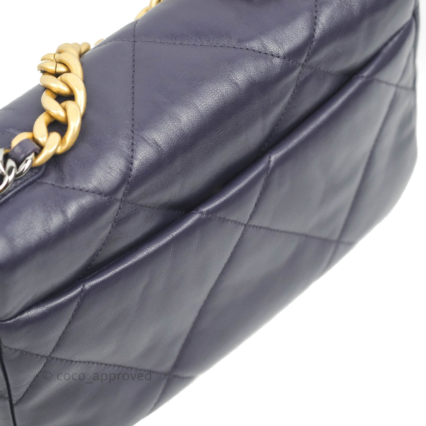 Chanel 19 Small Dark Purple Mixed Hardware