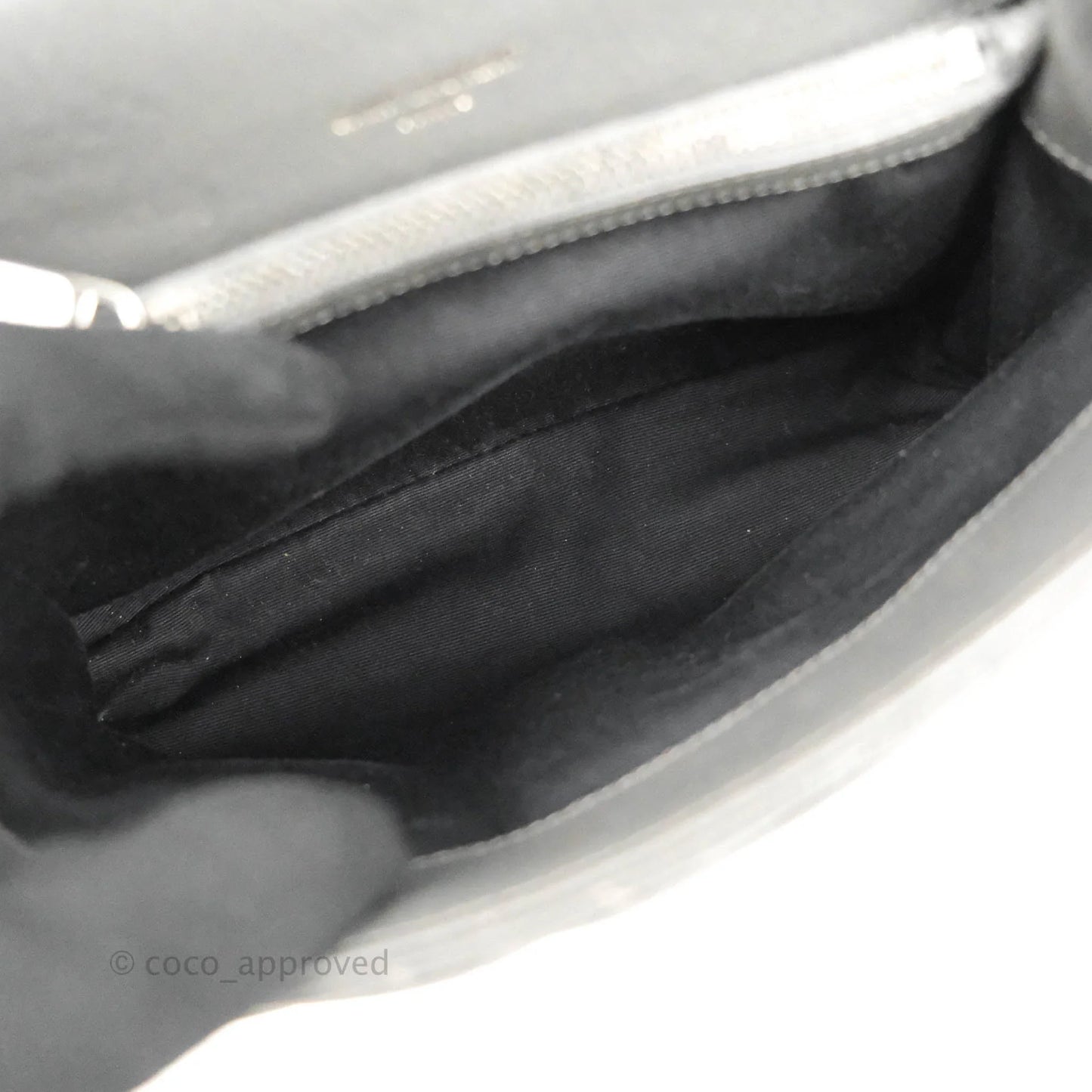 Saint Laurent Chevron Medium College Grey Chain Bag Ruthenium Hardware