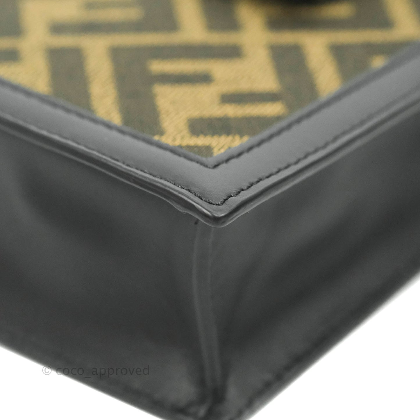Fendi Baguette FF Brown Fabric Phone Bag