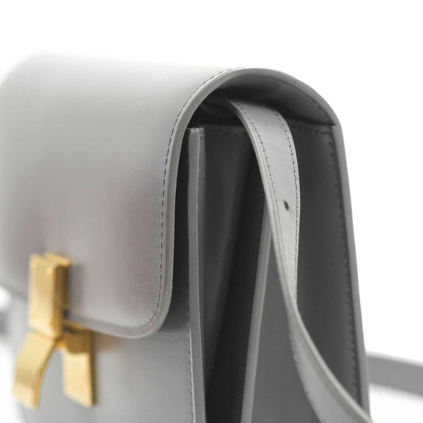 Celine Teen Classic Box Flap Light Grey Calfskin