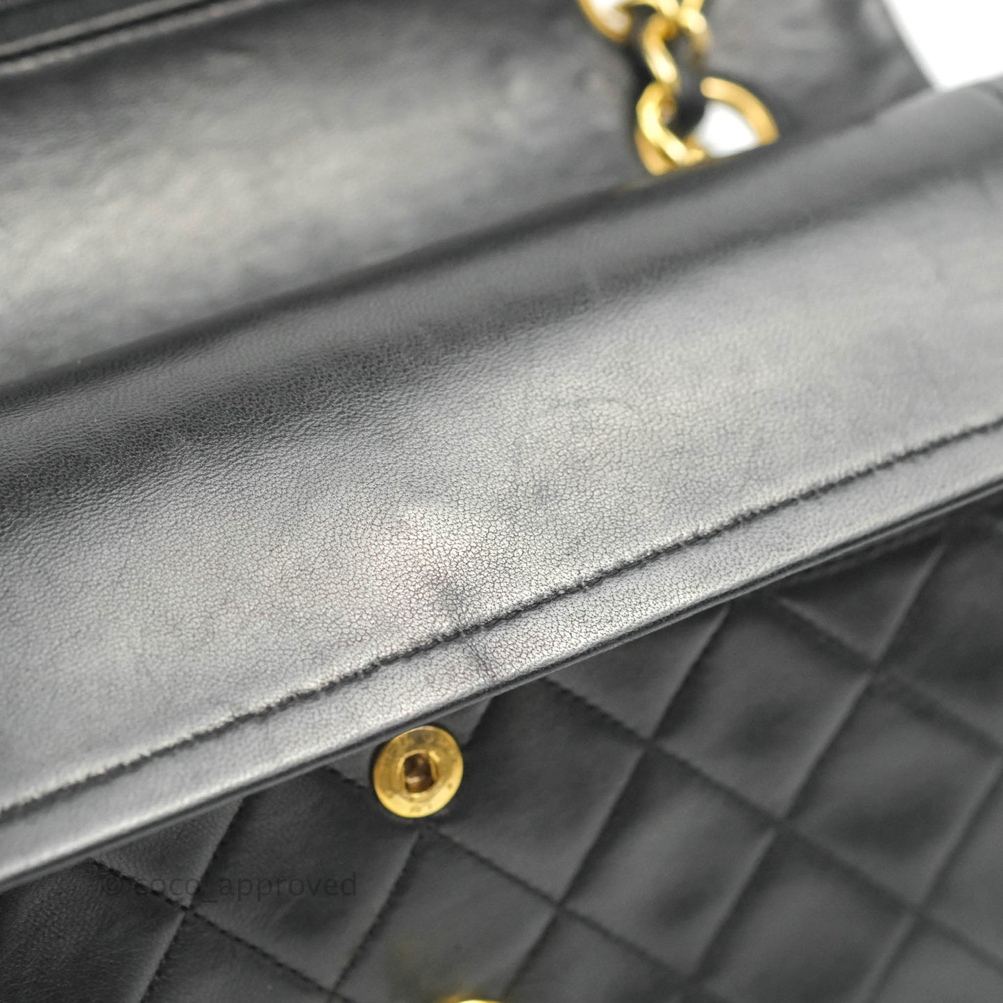 Chanel Classic Vintage Small Flap Black Lambskin 24K Gold Hardware